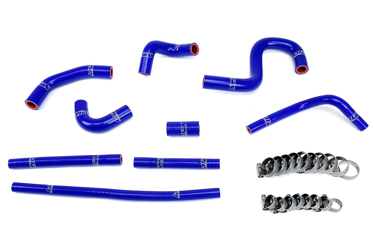 HPS Reinforced Blue Silicone Heater Hose Kit Coolant Toyota 96-02 4Runner 3.4L V6 with rear heater