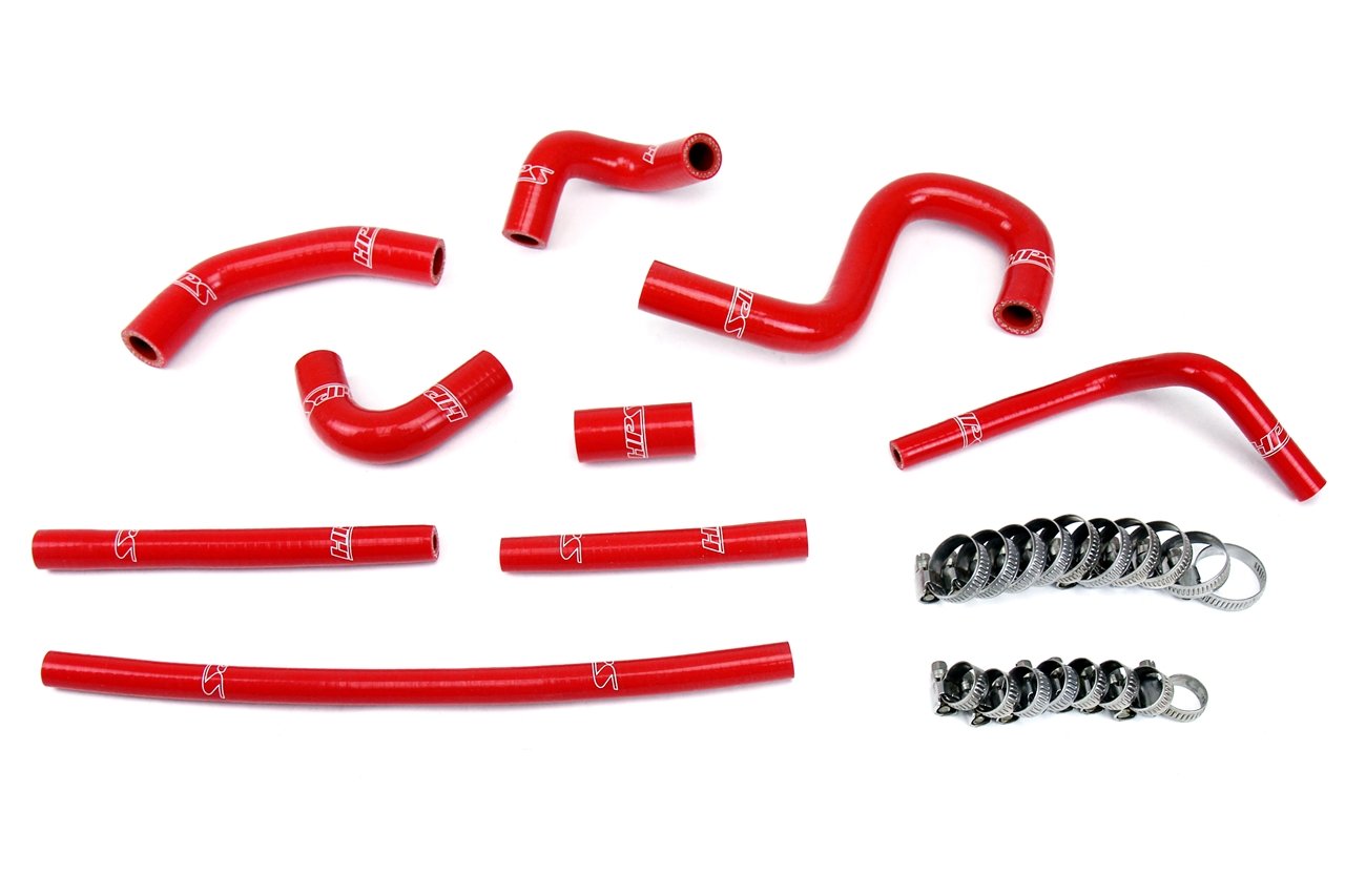 HPS Reinforced Red Silicone Heater Hose Kit Coolant Toyota 96-02 4Runner 3.4L V6 with rear heater