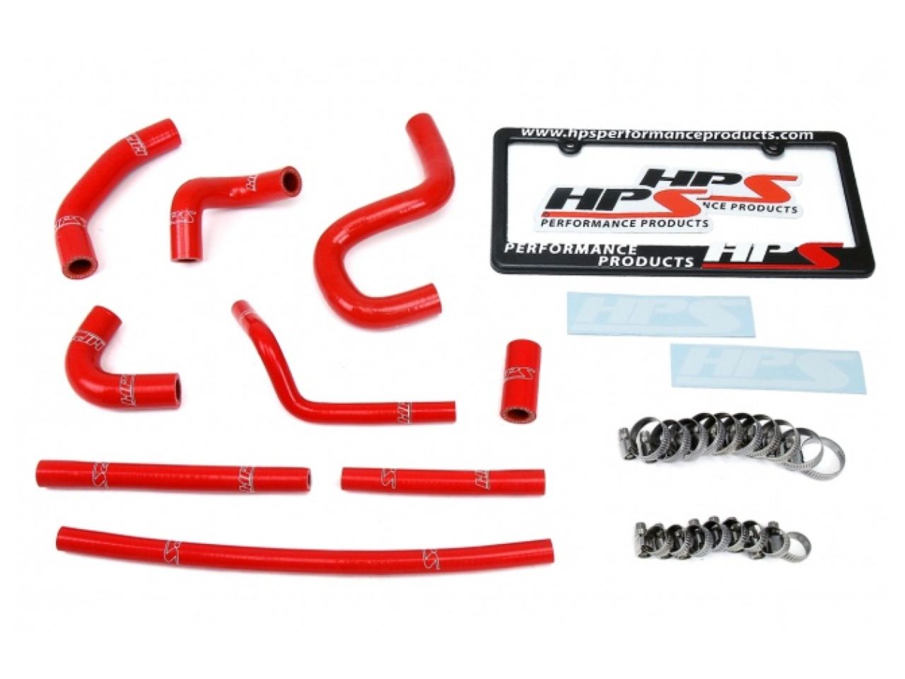 HPS Reinforced Red Silicone Heater Hose Kit Coolant Toyota 96-02 4Runner 3.4L V6 with rear heater