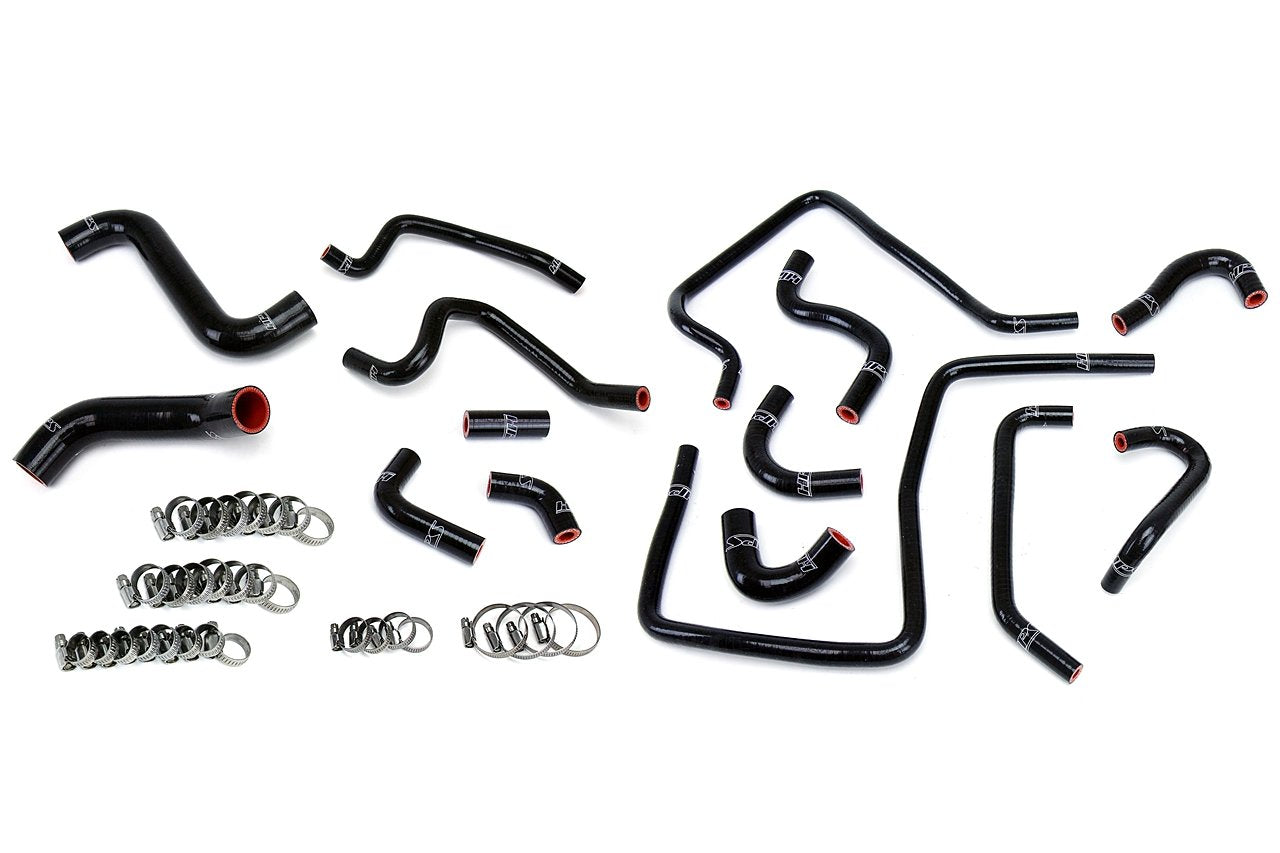 HPS Reinforced Silicone Radiator, Heater and Ancillary Hose Kit Coolant, Subaru 02-03 Impreza WRX 2.0L Turbo, Black