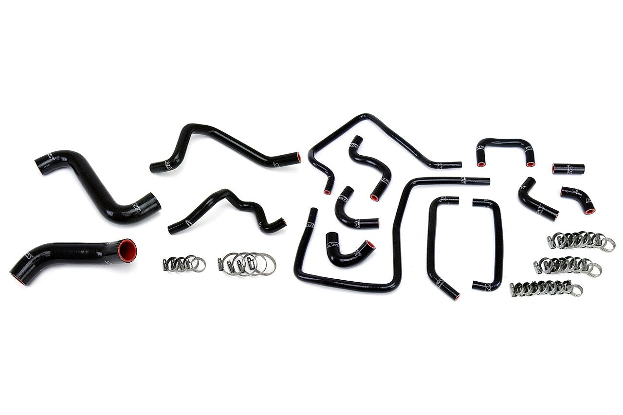 HPS Reinforced Silicone Radiator, Heater and Ancillary Hose Kit Coolant, Subaru 2005 Impreza WRX STi 2.5L Turbo, Black