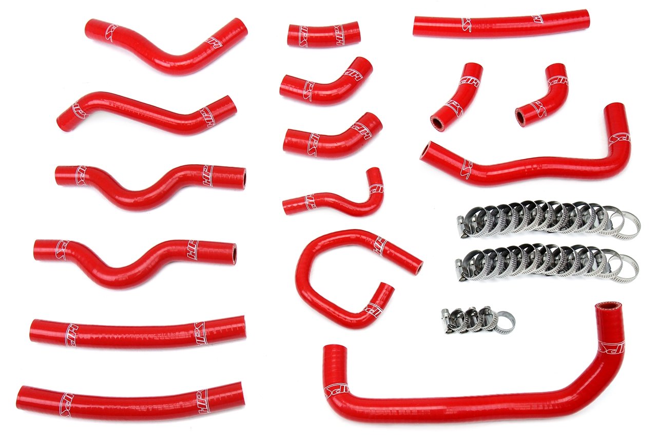 HPS Reinforced Silicone Heater Hose Kit Complete 16pcs Set, Toyota 98-02 Land Cruiser 4.7L V8 J100, 57-1913