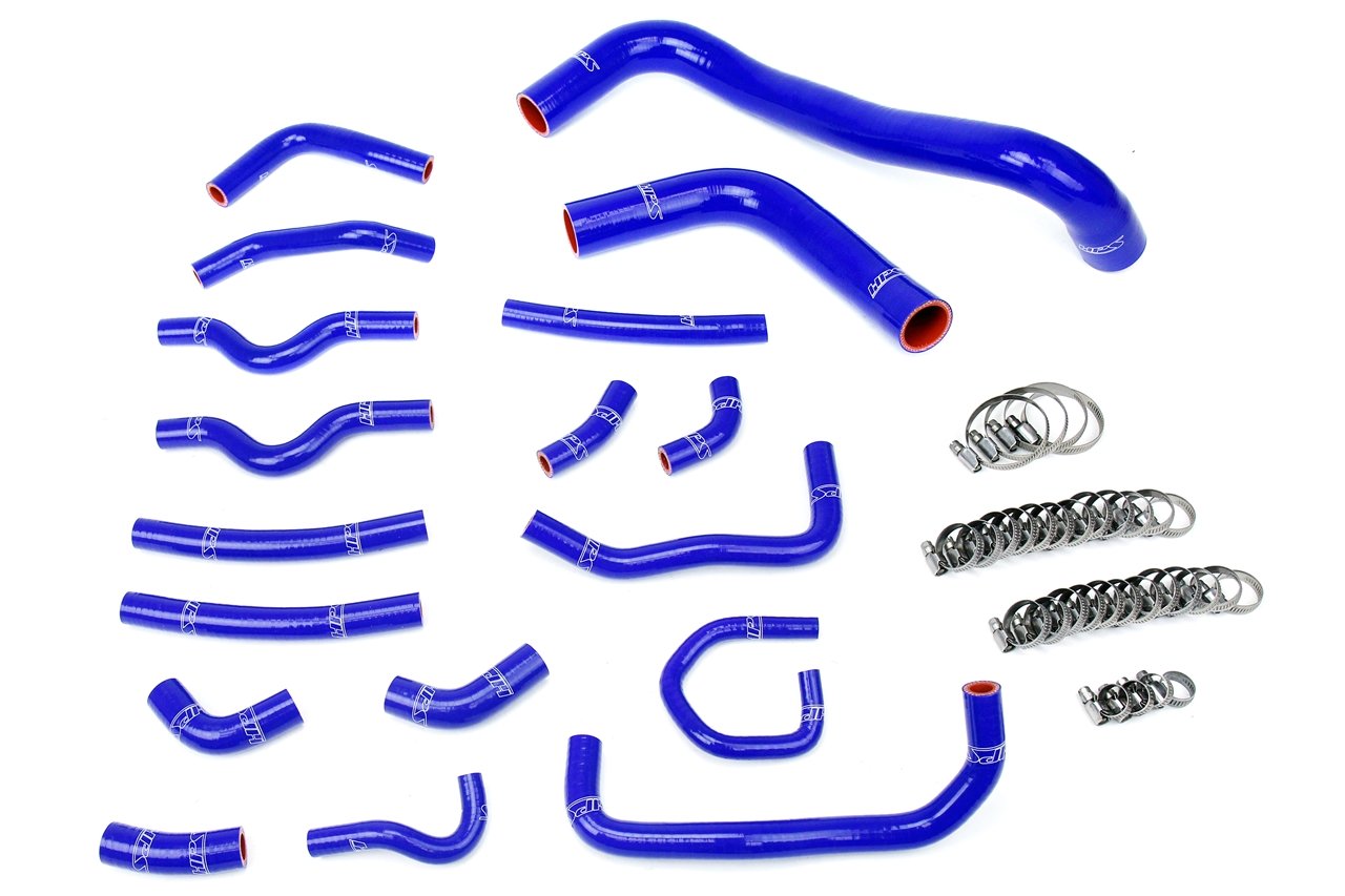 HPS Reinforced Silicone Radiator + Heater Coolant Hose Kit, Toyota 98-02 Land Cruiser 4.7L V8 J100, 57-1914