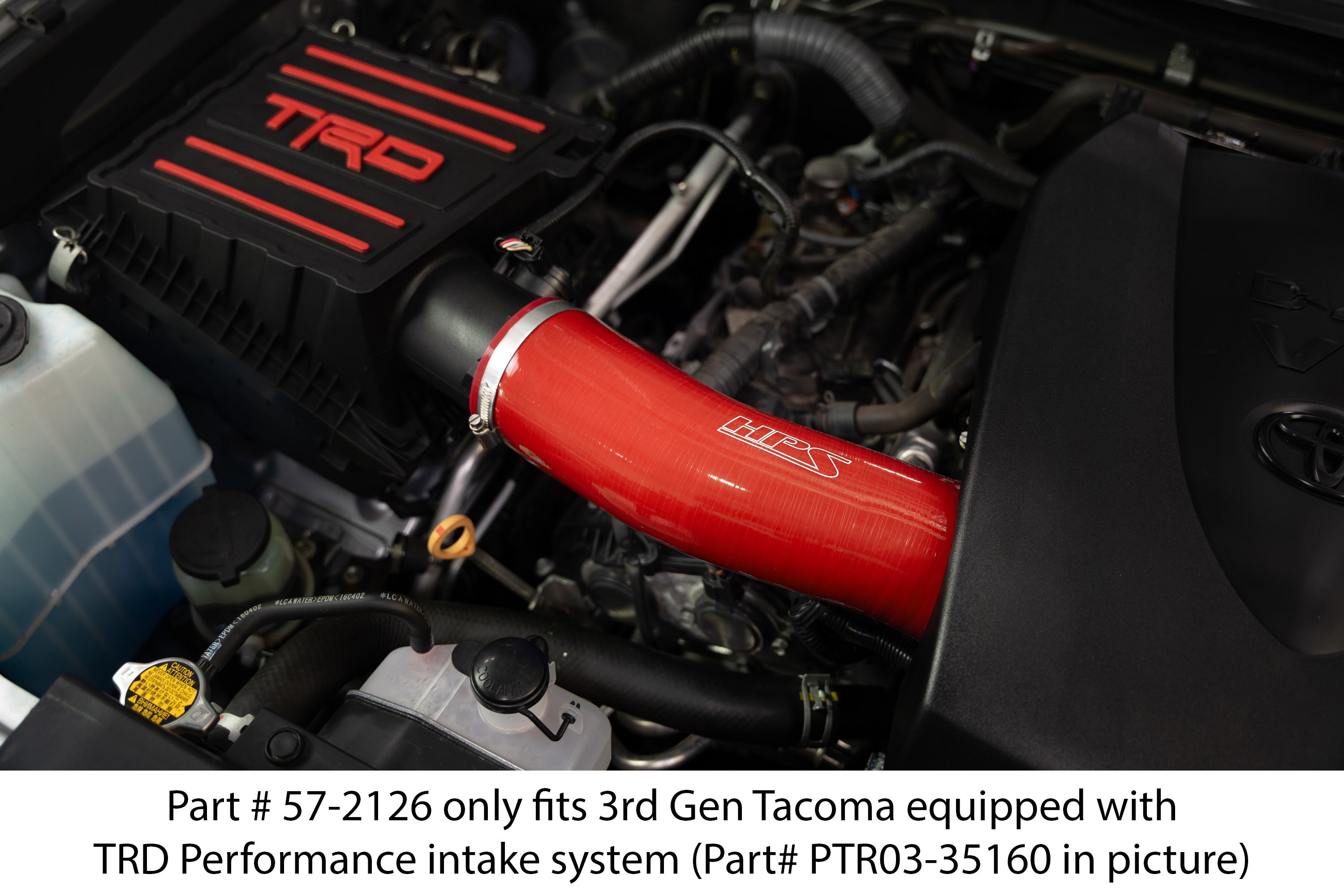 HPS Performance Products HPS Reinforced Silicone Post MAF Air Intake Hose Kit Toyota 2016-2022 Tacoma 3.5L V6