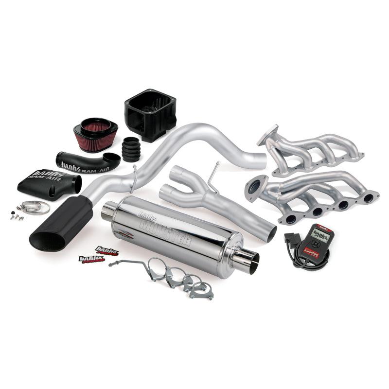 Banks Power 99-01 Chevy 4.8-5.3L W-A/I 1500-SCSB PowerPack System - SS Single Exhaust w/ Black Tip 48052-B Main Image