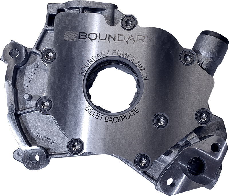 Boundary 99-15 Ford Modular Motor (All Types) V8 Oil Pump Assembly w/Billet Back Plate MM-S1-BBP