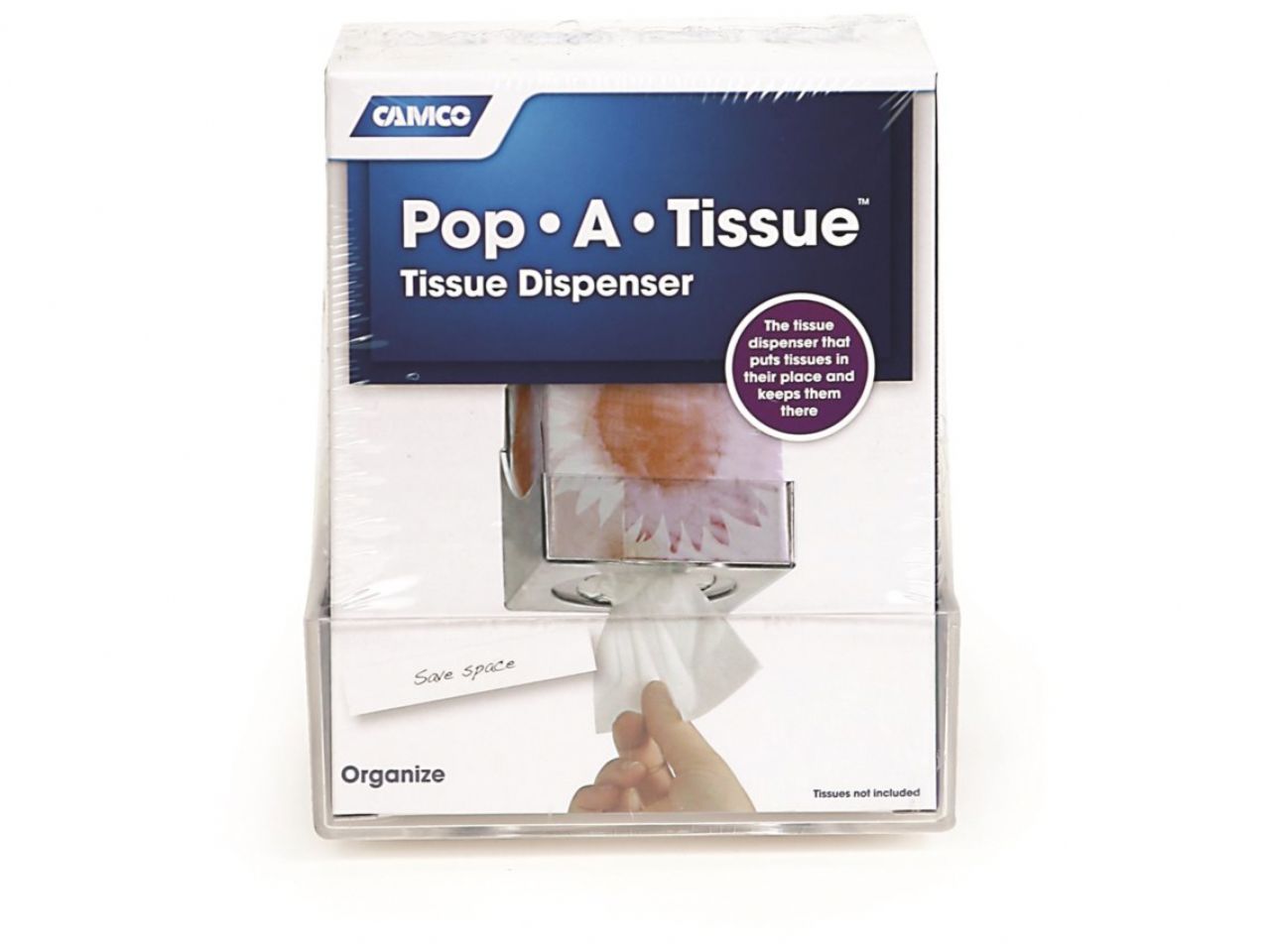 Camco Pop-A-Tissue - Clear Bilingual