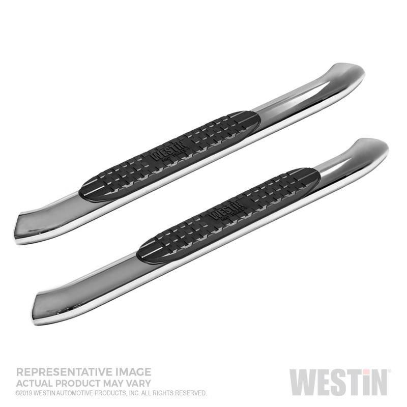 Westin 19-20 Chevy Silverado 1500 Regular Cab PRO TRAXX 4 Oval Nerf Step Bars - Stainless Steel 21-24110 Main Image