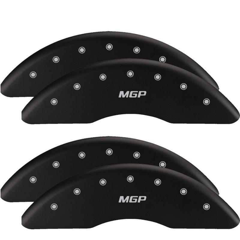 MGP 4 Caliper Covers Engraved Front & Rear MGP Black finish silver ch 14214SMGPBK Main Image