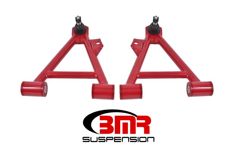 BMR 94-04 Mustang Lower Non-Adj. A-Arms (Coilover Only) w/ STD. Ball Joint (Poly) - Red AA041R Main Image