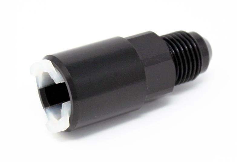 Torque Solution Push-On Quick Disconnect Adapter Fitting: 5/16in SAE to -6AN Male Flare TS-FTG-009 Main Image