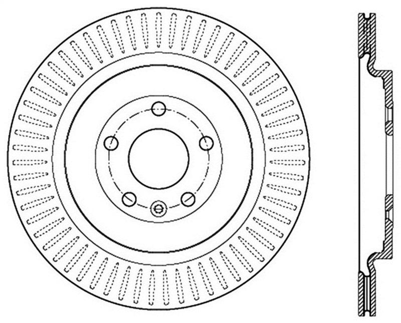 StopTech 2013-2016 Ford Taurus SHO Slotted Sport Rear Right Brake Rotor 126.65137SR Main Image