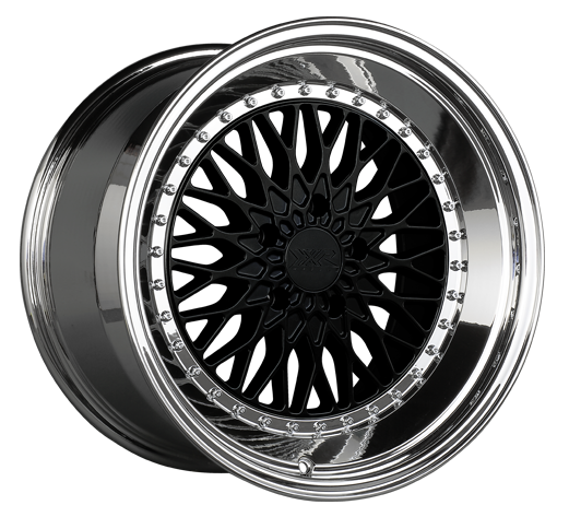 XXR 576 Wheel Black / Platinum Lip 18x9 +30 5x112