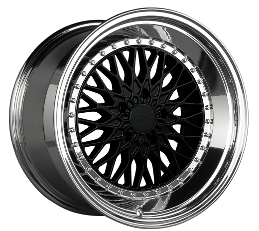 XXR 576 Wheel Black / Platinum Lip 18x9 +30 5x100