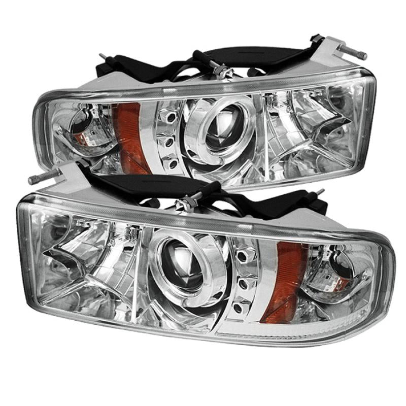 Spyder Dodge Ram 1500 94-01 94-02 Projector Headlights LED Halo LED Chrm PRO-YD-DR94-HL-AM-C 5010094 Main Image