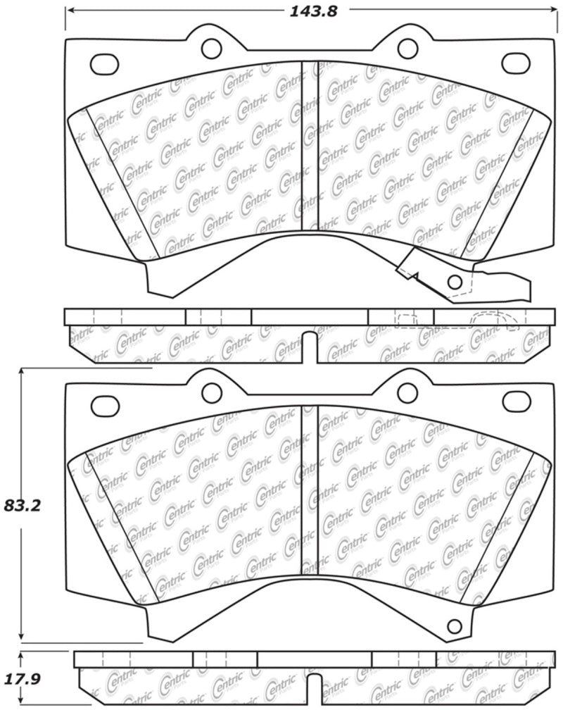 StopTech 2008 Lexus LX570 Front Truck & SUV Brake Pad 319.13030