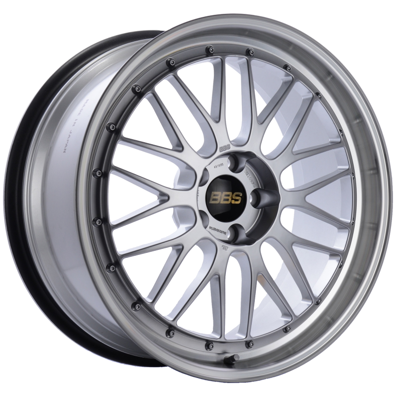 BBS LM 20x9.5 5x114.3 ET40 CB66 Diamond Silver Center Diamond Cut Lip Wheel LM238DSPK Main Image