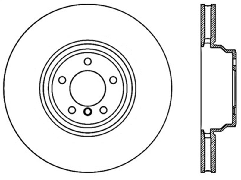 StopTech Sport Cryo Cross Drilled Brake Rotor; Rear Left