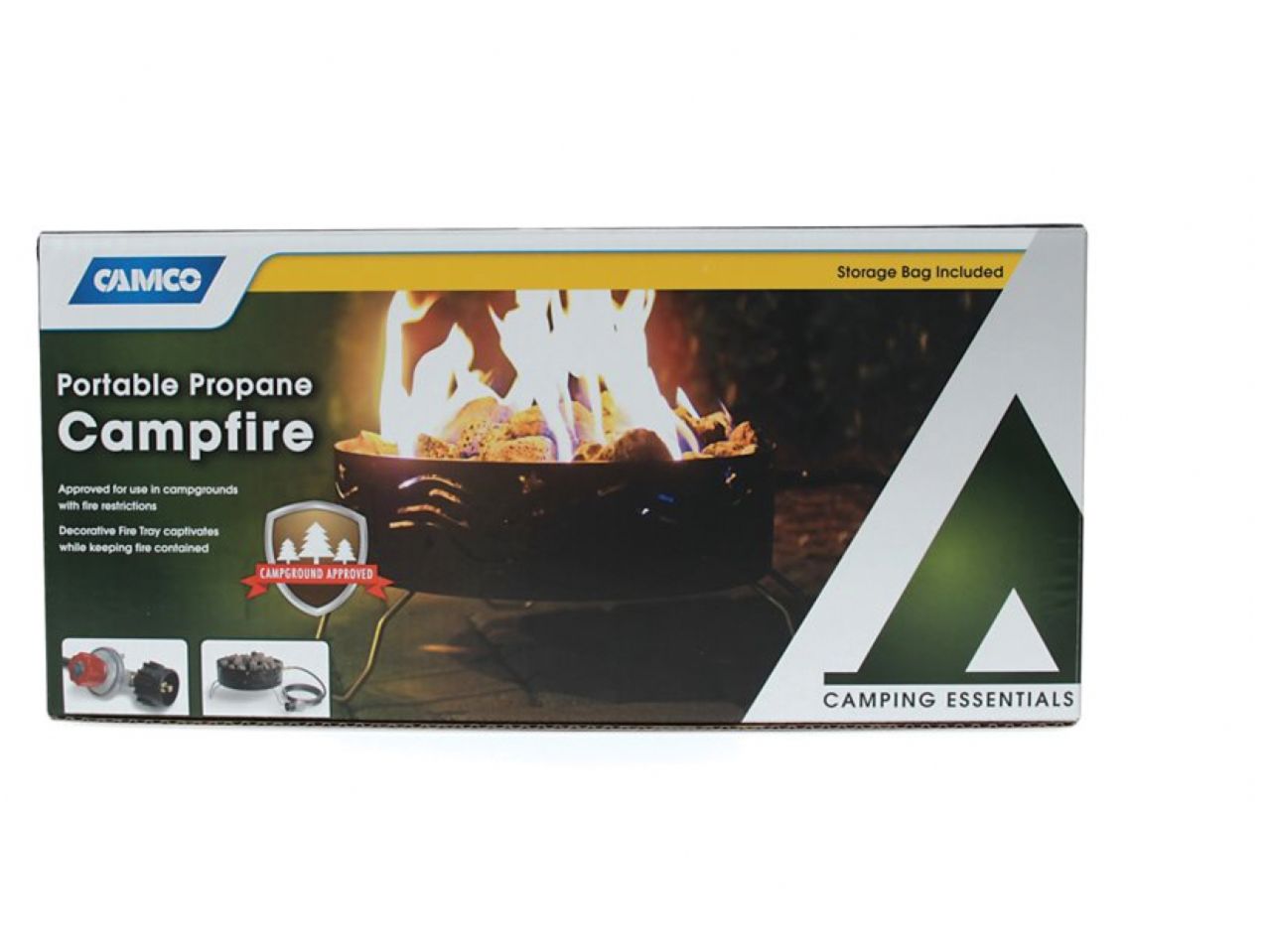 Camco Portable Campfire - W / 8' Hose And Regulator, 14.5" Dia