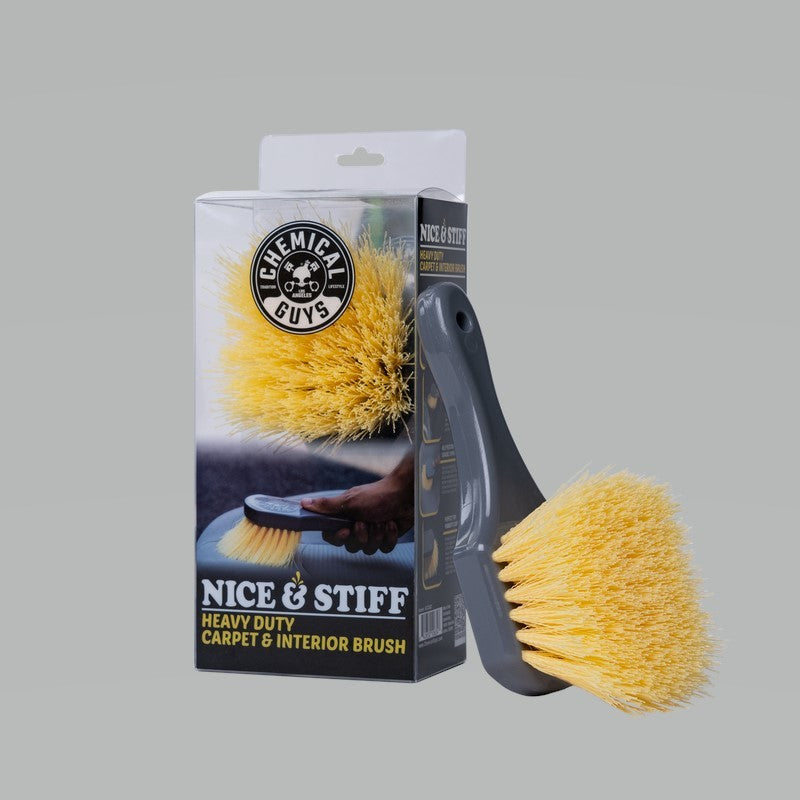 Chemical Guys Stiffy Brush For Carpets & Durable Surfaces - Yellow (P12) ACCG02