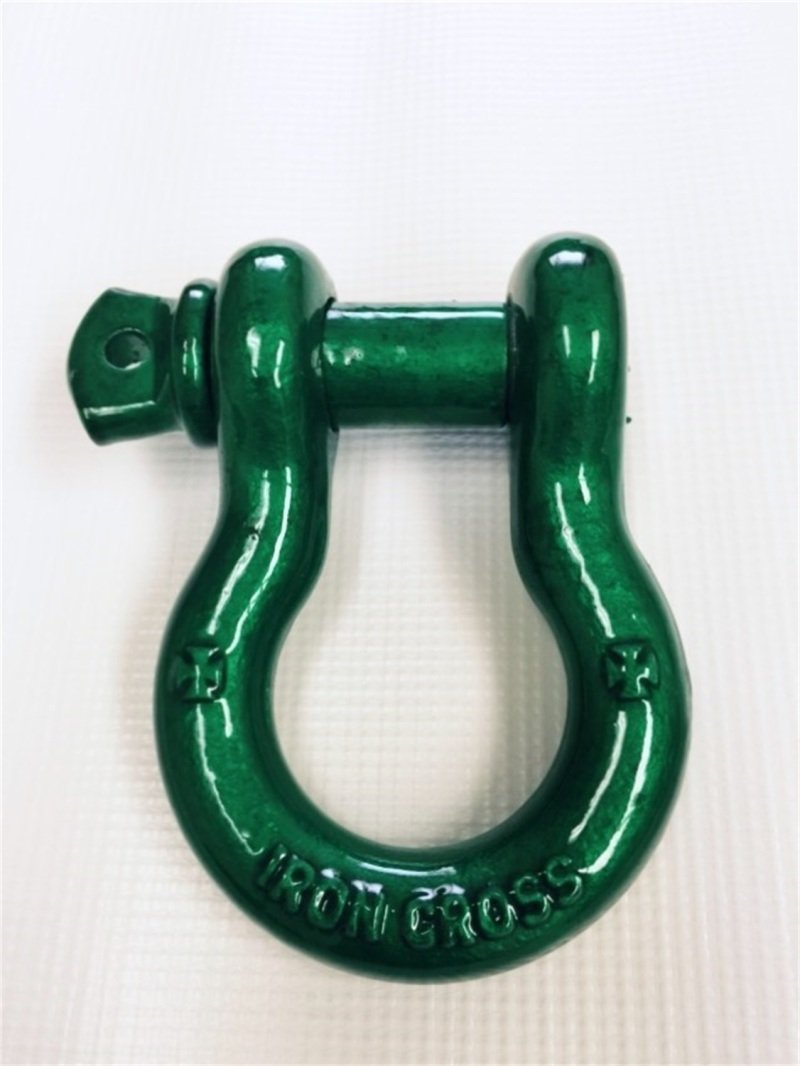 Iron Cross 3/4in D-Ring Shackle - Candy Green 1000-04 Main Image