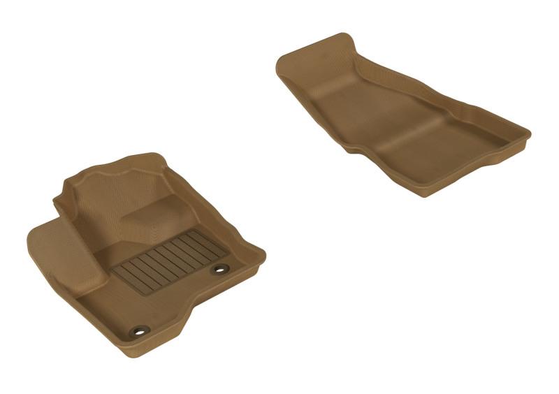 3D MAXpider 2009-2019 Ford Flex Kagu 1st Row Floormat - Tan L1FR02111502 Main Image