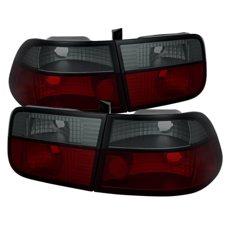 Spyder Honda Civic 96-00 2Dr Crystal Tail Lights Red Smoke ALT-YD-HC96-2D-CRY-RS 5076557 Main Image