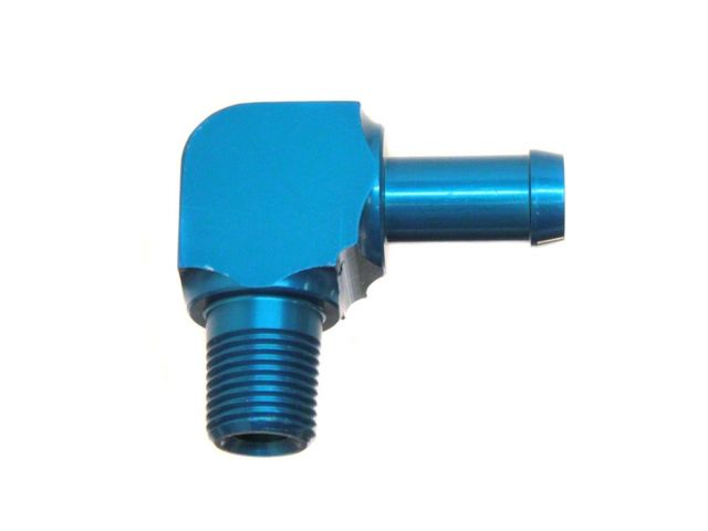 Diftech 1/8 NPT to 5/16 in (8mm) Barb 90 Degree Fuel Fitting