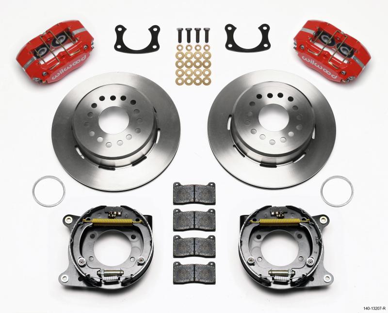 Wilwood Dynapro Dust-Boot P/S Park Brake Kit Red New Big Ford 2.50in Offset 140-13207-R Main Image