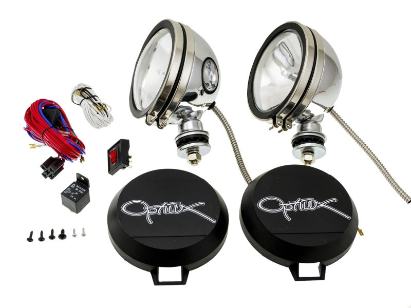 Hella Optilux 1900 Chrome Halogen Driving Lamp Kit Off Road Use Only