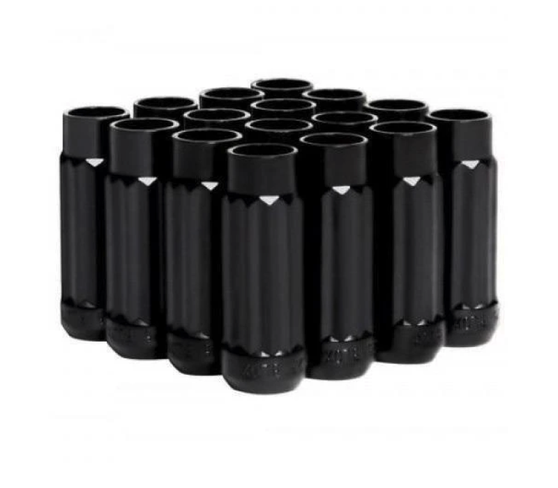 BLOX Racing 12-Sided P17 Tuner Lug Nuts 12x1.5 - Black Steel - Set of 16 BXAC-00141-BK