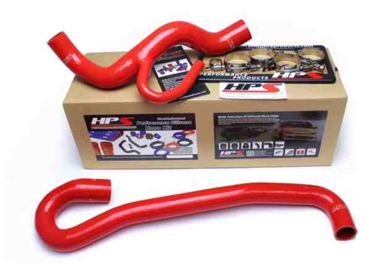 HPS Red Reinforced Silicone Radiator Hose Kit Coolant Jeep 12-18 Grand Cherokee WK2 SRT8 6.4L