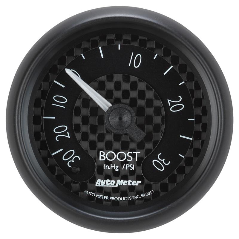 Autometer GT Series 52mm Mechanical 30 In Hg/30 psi Vacuum/Boost Gauge 8003 Main Image