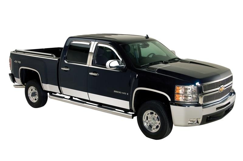 Putco 15-19 Chevy Silverado HD - Regular Cab Dually 8pcs Stainless Steel Rocker Panels 9751231 Main Image