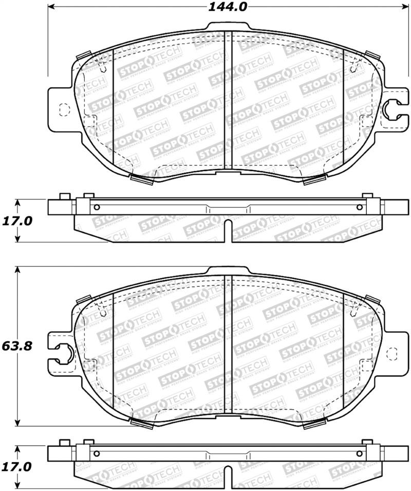 StopTech Street Brake Pads - Front 308.06120 Main Image