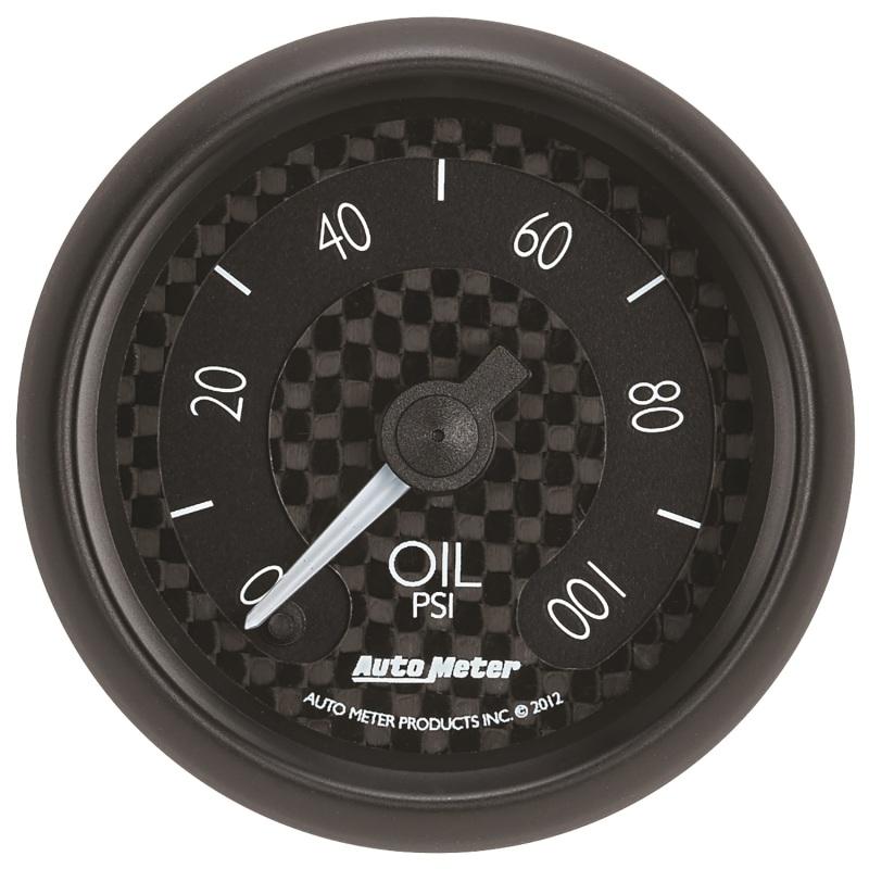 Autometer GT Series 52mm Full Sweep Electronic 0-100 PSI Oil Pressure Gauge 8053 Main Image