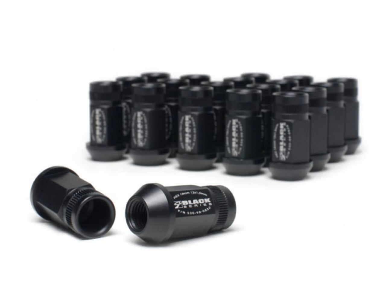 Skunk2 Black Anodized Series Lug Nut - 20-pc (M12 x 1.50)