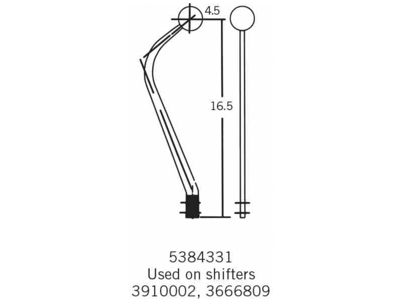 Hurst Shifters Replacement Competition Plus Stick Replacement Chrome Stick