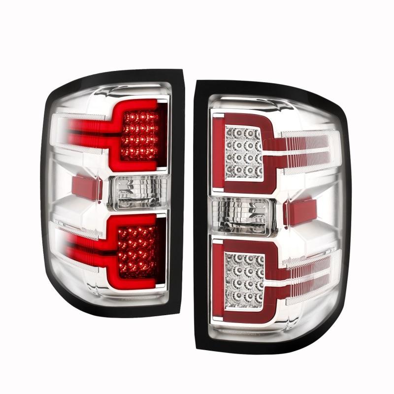 ANZO 2014-2018 Chevy Silverado 1500 LED Taillights Chrome 311291 Main Image