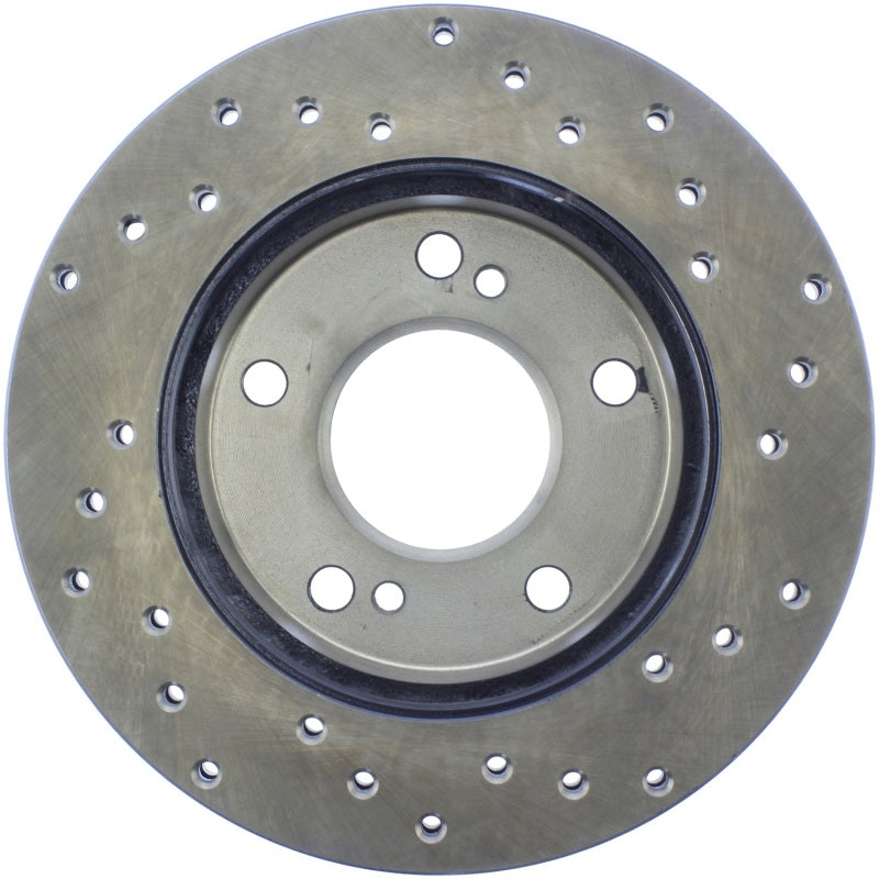 StopTech Sport Cross Drilled Brake Rotor; Front Right