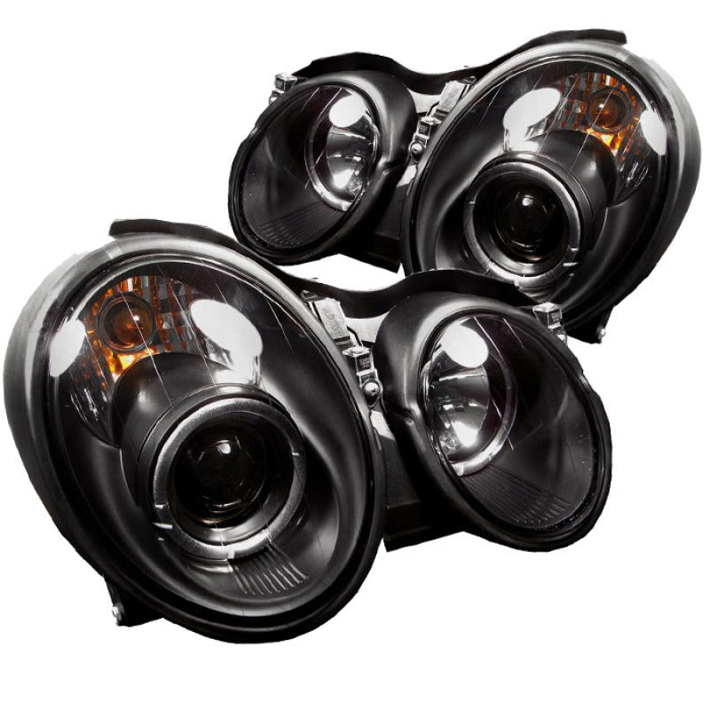 Spyder Mercedes Benz CLK 98-02 Projector Headlights Halogen Model- LED Halo Blk PRO-YD-MBCLK98-HL-BK 5011176 Main Image