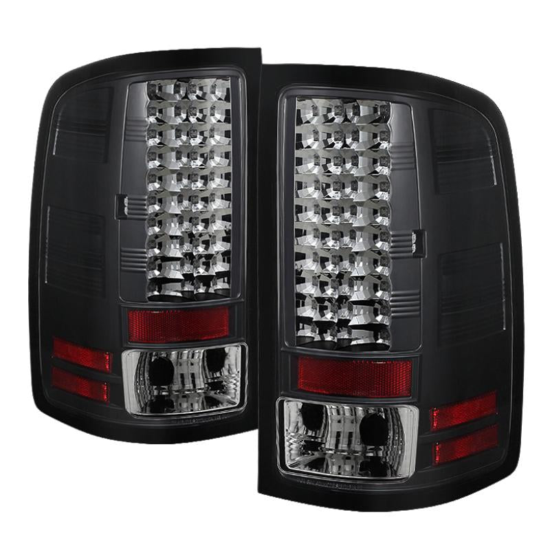 Spyder GMC Sierra 07-13 (Not fit 3500 Dually 4 Rear Wheels)LED Tail Lights Black ALT-YD-GS07-LED-BK 5014948 Main Image