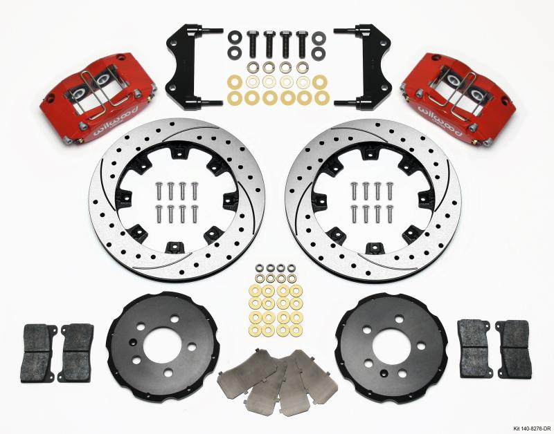 Wilwood Dynapro Radial Front Kit 12.19in Drilled Red 99-03 Jetta IV & Golf IV 140-8276-DR Main Image