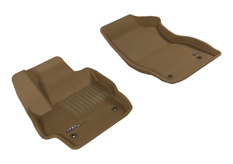 3D MAXpider 2010-2013 Mazda Mazda3 Kagu 1st Row Floormat - Tan L1MZ01311502 Main Image