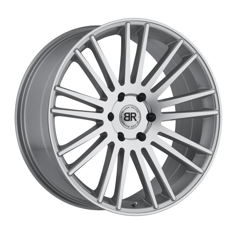 Black Rhino Kruger 24x10.0 5x139.7 ET25 CB 78.1 Silver w/Mirror Cut Face Wheel 2410KRG255140S78 Main Image