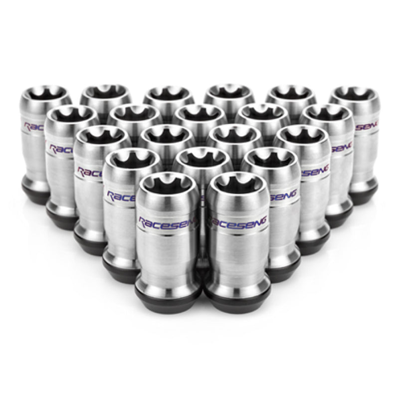 Raceseng TNR-1 Titanium Lug Nut Set - M14x1.5mm / R13 Floating Seat - Brushed 010233BRS20-010217S20