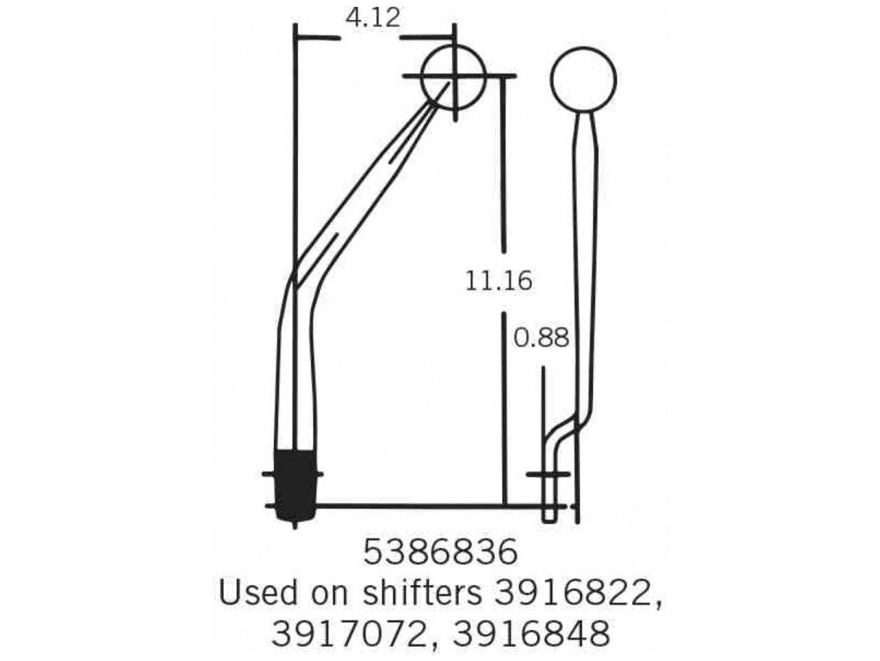 Hurst Shifters Replacement Competition Plus Stick Replacement Chrome Stick