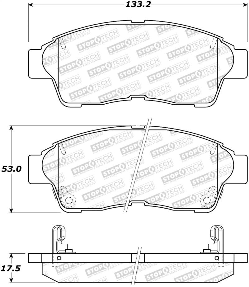 StopTech Street Brake Pads - Rear 308.05621 Main Image