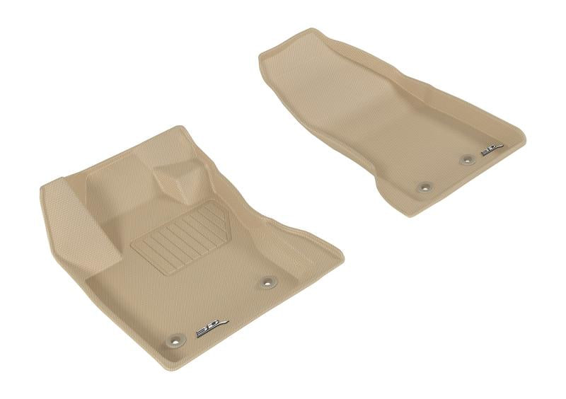 3D MAXpider 2015-2020 Jeep Renegade Kagu 1st Row Floormat - Tan L1JP01311502 Main Image