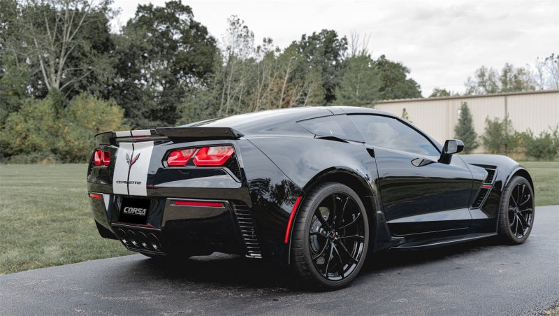 Corsa 2014-2019 Chevrolet Corvette C7 Z06 6.2L 2.75in Xtreme Axle-Back w/ Dual NPP & Quad Black Tips 14777BLK